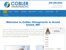 Tablet Screenshot of coblerchiropractic.com